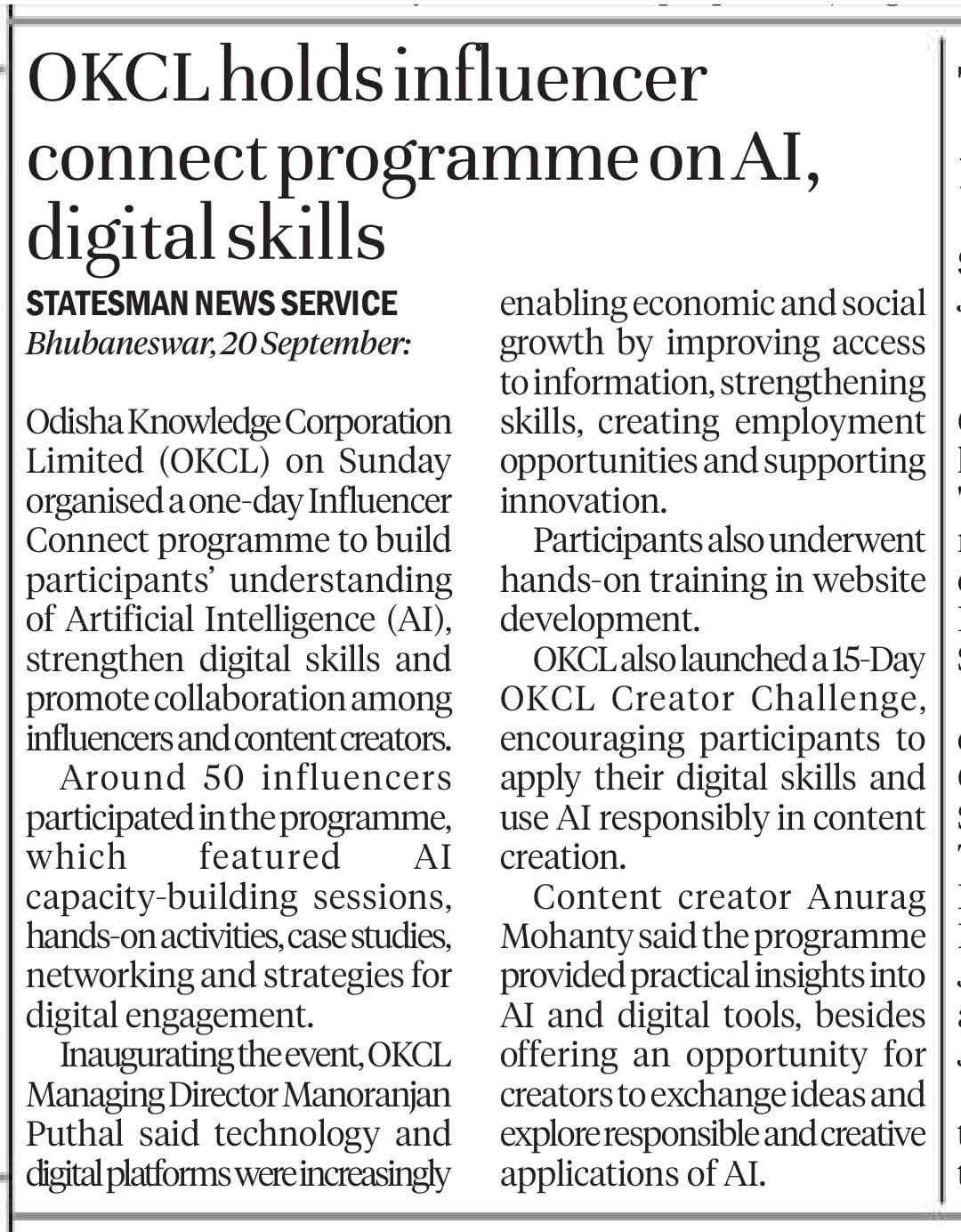OKCL INFLUENCER CONNECT 2026